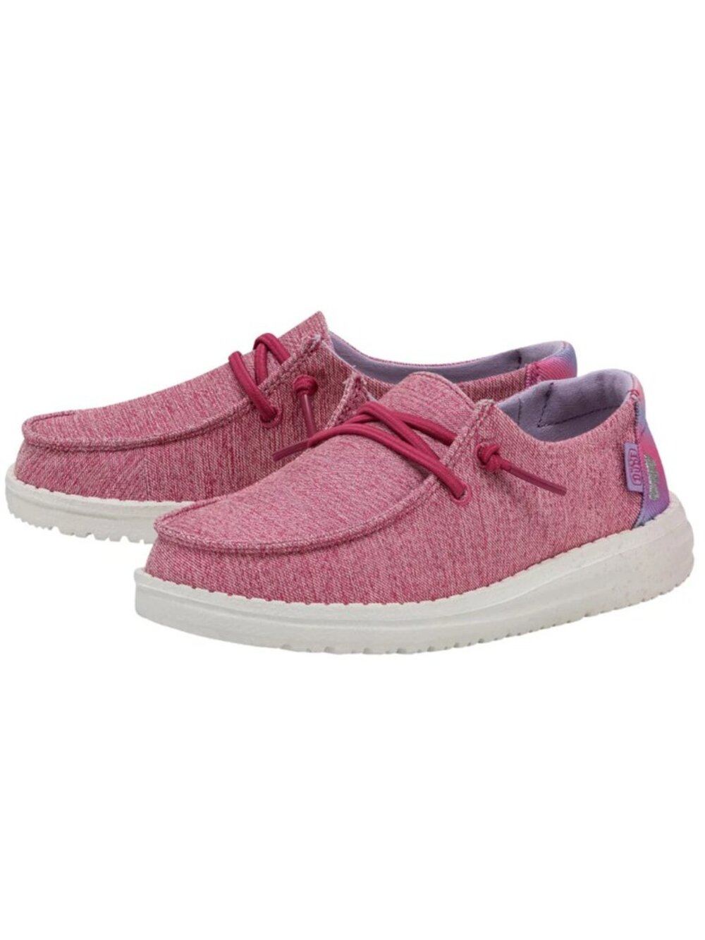 Hey Dude | "Sparkle Pink" Wendy Youth Slip on Shoes | Size Y3-L4